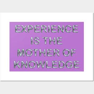 Experience is the mother of knowledge Posters and Art